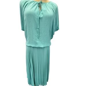 NWT!!, "LONA"Sage Green Dress, Pleated,Crinkled, Slit Sleeve,‎ Fairy,Flowing